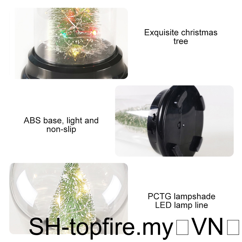 Cây Thông Giáng Sinh Để Bàn Có Đèn led Chạy Bằng Pin