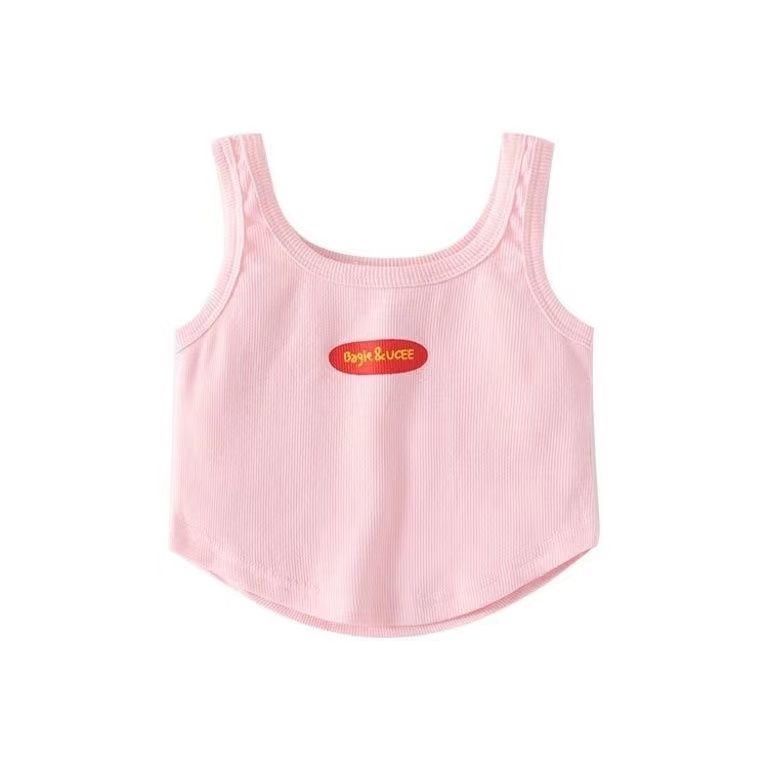 Áo thun màu trơn dễ thương cho bé gái