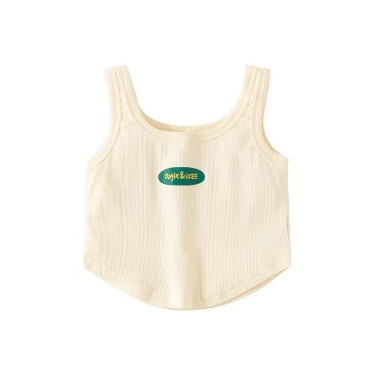 Áo thun màu trơn dễ thương cho bé gái