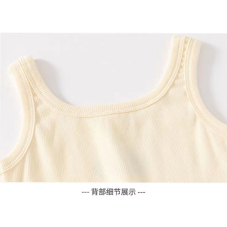 Áo thun màu trơn dễ thương cho bé gái