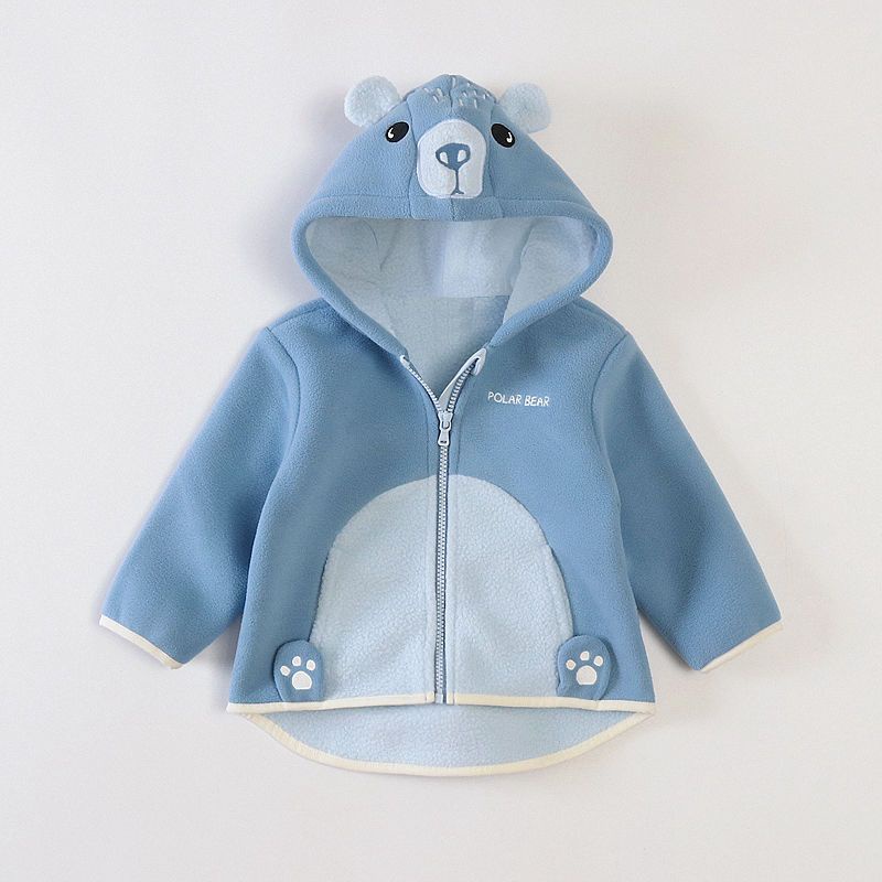 Hoạt Hình Áo Khoác Có Mũ Trùm Phối Màu Tương Phản Ấm Áp Dành Cho Nữ