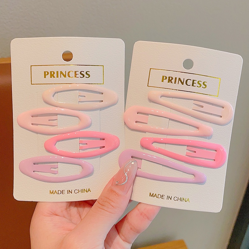 Kẹp tóc mái Bộ Kẹp Tóc Hình Ngôi Sao Màu Hồng Dễ Thương Phong Cách Hàn Quốc Cho Nữ