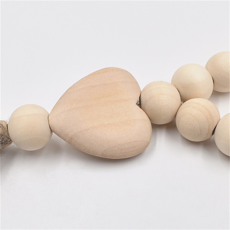 Dây Hạt Gỗ Tua Rua Treo Tường Trang Trí Nhà Cửa / Nông Trại diy