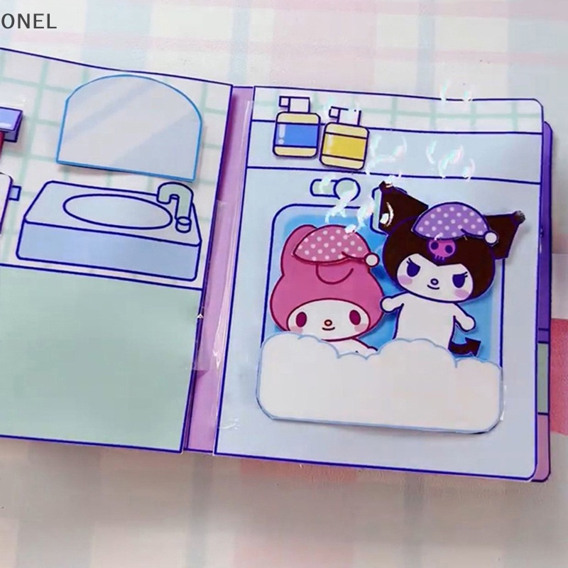Sách Yên Tĩnh Diy Sanrio Miễn Phí Cắt Kulomi Melitti Đồ Chơi Sách Tự Chế Bộ Sách Yên Tĩnh Miễn Phí