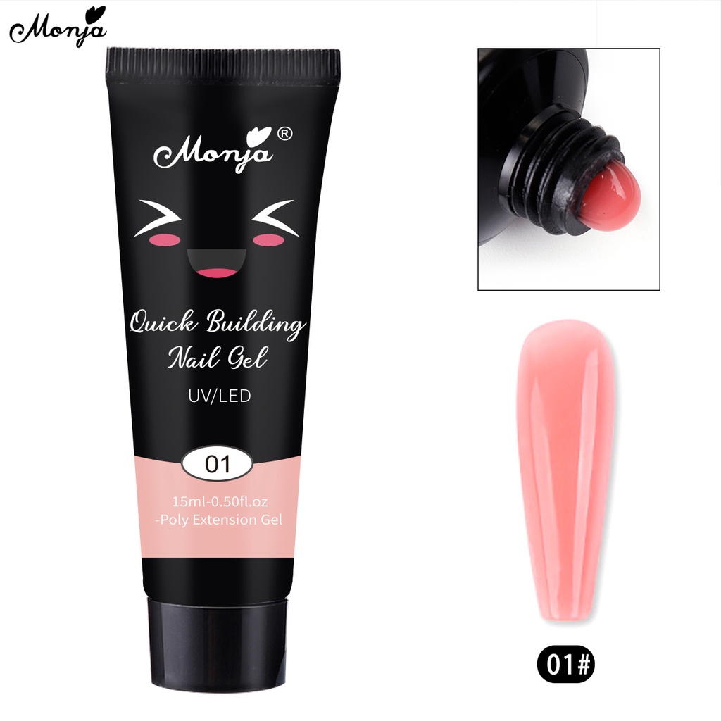 Monja gel Nối Dài Móng Tay 15ml 10 Màu Sắc Thời Trang