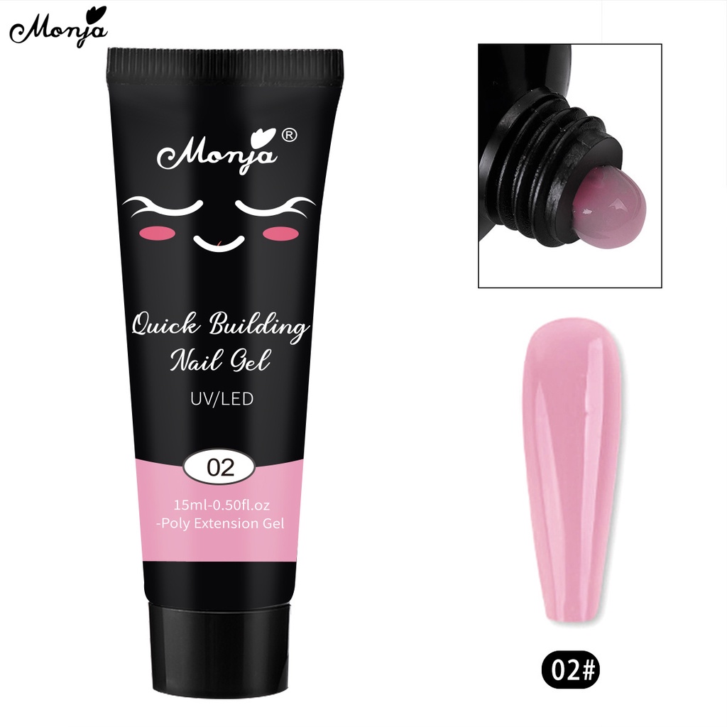 Monja gel Nối Dài Móng Tay 15ml 10 Màu Sắc Thời Trang