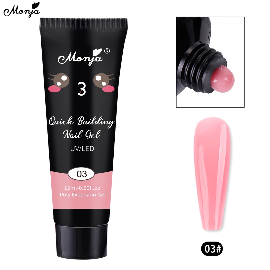 Monja gel Nối Dài Móng Tay 15ml 10 Màu Sắc Thời Trang