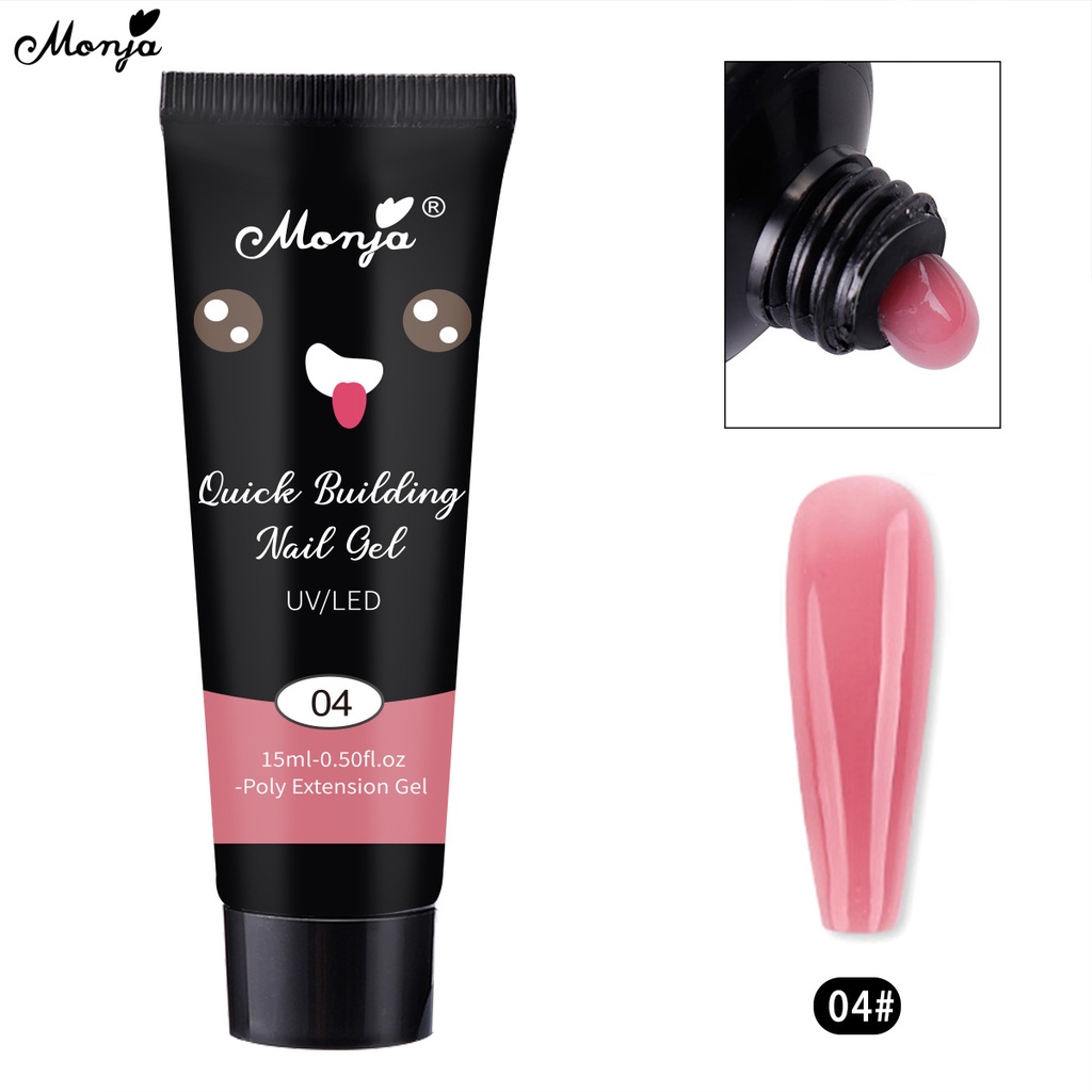 Monja gel Nối Dài Móng Tay 15ml 10 Màu Sắc Thời Trang