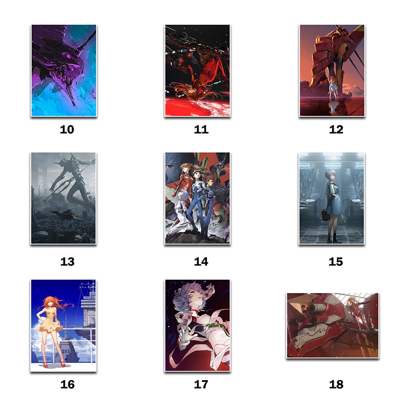 Poster Giấy kraft In Hình anime Cowboy genesis evangelion Phong Cách vintage