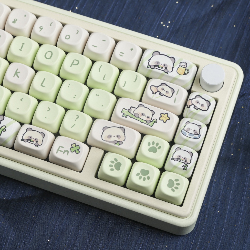 Panda Keycaps MOA Profile Hoạt Hình Dễ Thương PBT Dye Sub Bàn Phím Cơ Keycap