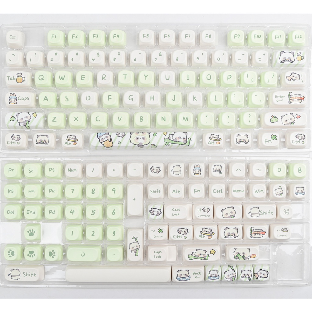 Panda Keycaps MOA Profile Hoạt Hình Dễ Thương PBT Dye Sub Bàn Phím Cơ Keycap