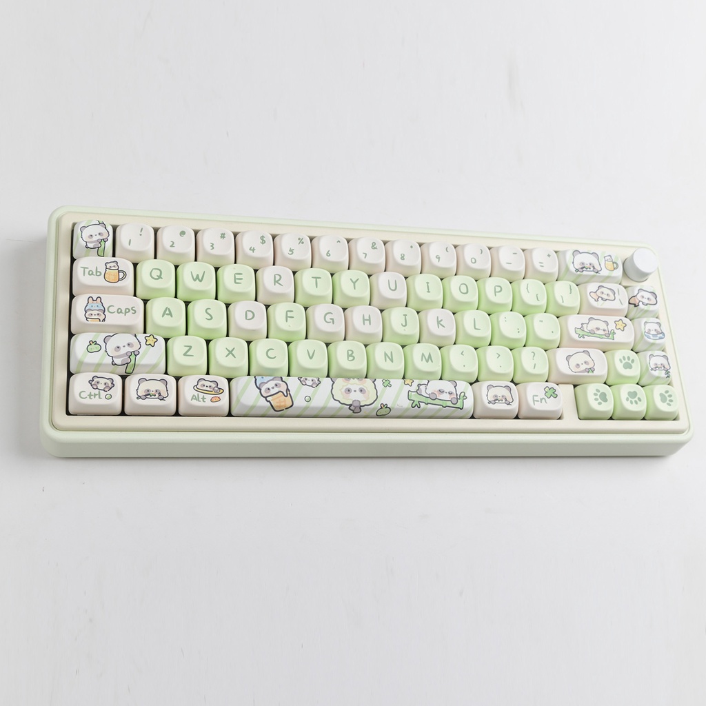 Panda Keycaps MOA Profile Hoạt Hình Dễ Thương PBT Dye Sub Bàn Phím Cơ Keycap
