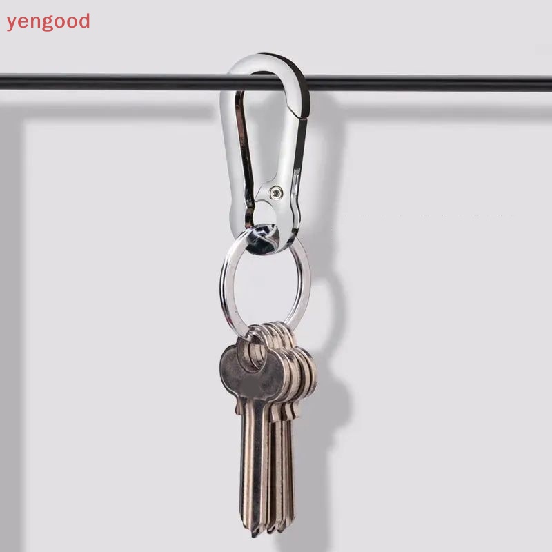 Móc Khóa Hình Móng Ngựa Bằng Thép Không Gỉ Chống Thất Lạc Thời Trang Cho Nam