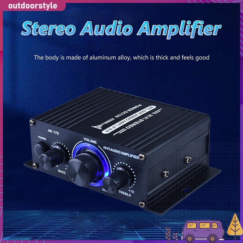 Bộ Khuếch Đại Âm Thanh hifi ak-170 200w + 200w Hai Kênh Chất Lượng Cao