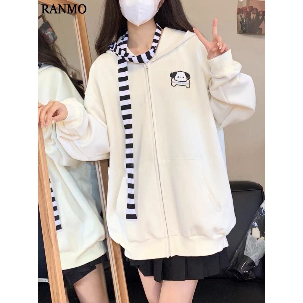 RANMO Áo Khoác hoodie áo khoác Chất lượng thời trang thoải mái A28J1BM 34Z230824