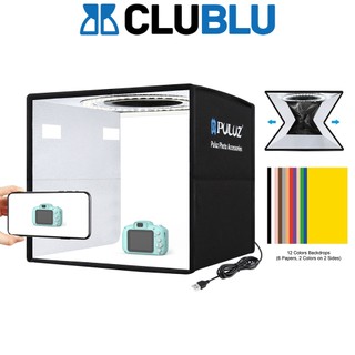  <CLUBLU> Hộp Chụp Sản Phẩm PRO  25X25X25CM  Hộp Chụp Hình Ảnh Sản Phẩm Puluz LED  12 Màu Nền Tặng Kèm  Khung Phông Background Box Hàng Chính Hãng Siêu Bền Rất Chuyên Nghiệp Nhỏ Gọn Thuận Tiện Mang Theo Bán Sản Phẩm Trên Mạng Online Shop 