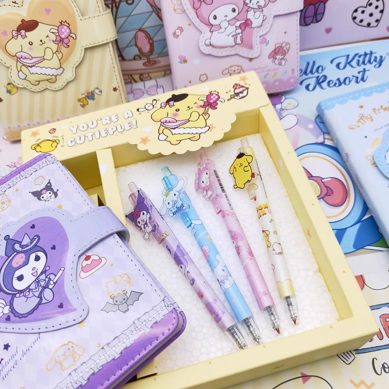 ⚡VẬN CHUYỂN NHANH⚡⚡ 100 Trang Anime Sanrios Cinnamoroll Notebook My Melody Kuromi Girl Girl Cartoon Cartoon Khóa Sổ Cái Nhật Ký Hộp Quà Tặng Văn Phòng