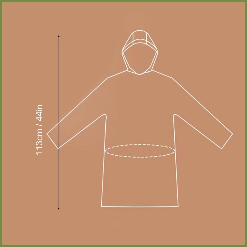 Áo Mưa Có Thể Tái Sử Dụng Cho Người Lớn Có Mũ Trùm Đầu Chống Nước Mưa Phong Cách kouvn kouvn