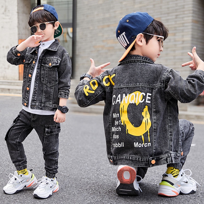 Áo Khoác denim Mỏng Thời Trang Xuân Thu Cho Bé Trai