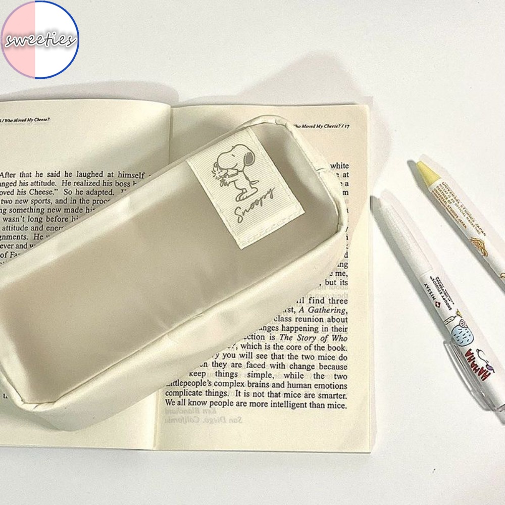 Túi Đựng Bút Bằng pvc Trong Suốt Hai Lớp Họa Tiết Hoạt Hình snoopy Dễ Thương