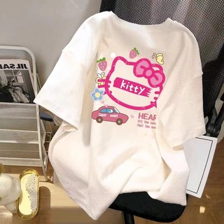 Áo Thun Tay Ngắn Cổ Tròn Dáng Rộng In Họa Tiết Hoạt Hình Dễ Thương Phong Cách Nhật Bản Thời Trang Mùa Hè Cho Nữ
