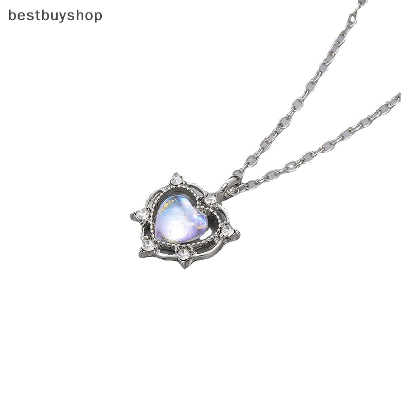 Vòng cổ Mạ Vàng 2K Đính Đá zircon Hình Trái Tim Phong Cách punk Mới