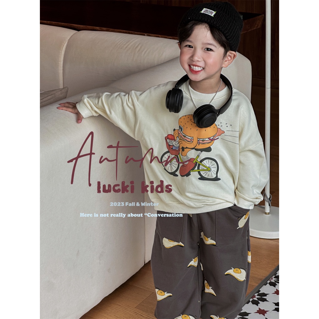 Set Đồ Thể Thao Hai Món Phong Cách Hàn Quốc Mới Mùa Xuân Thu 2023 Cho Bé Trai