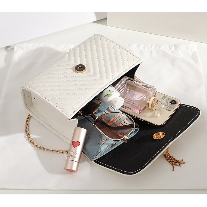 Thời Trang Túi Xách Nữ Đeo Chéo Họa Tiết Sọc v Thời Trang Hàn