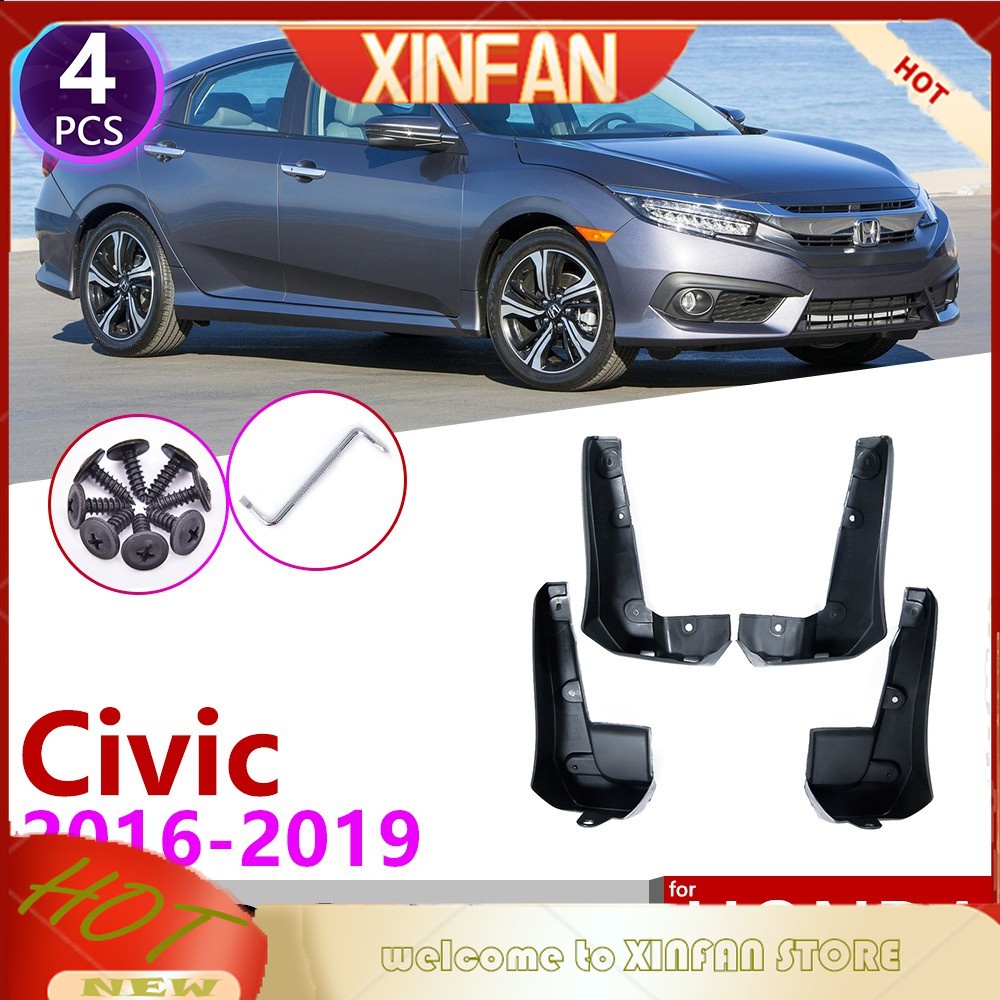 FENDER Set 4 Tấm Chắn Bùn Chuyên Dụng Cho honda civic 2016 2017 2018 2019 fc fc1 fc2 fc5