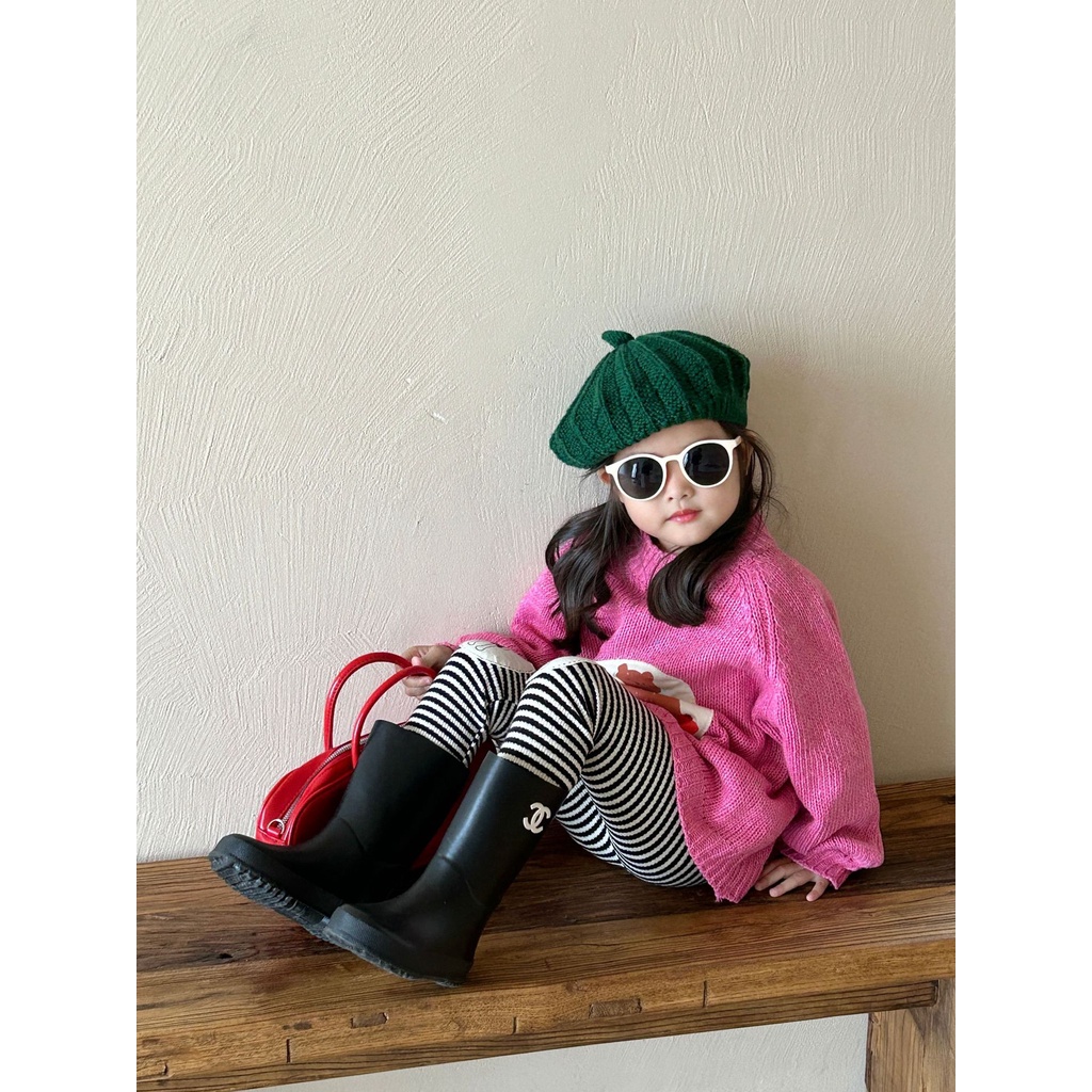 Set 2 CHi Tiết Áo Len Dopamine Họa Tiết Hoạt Hình + Quần Dễ Thương Dành Cho Bé Gái 2023