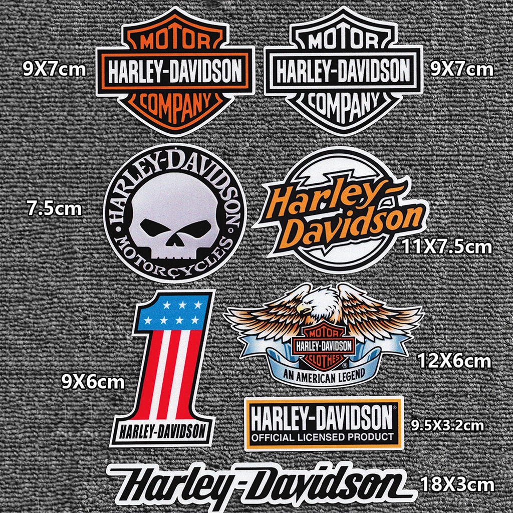 Miếng Dán Đề Can 3d Bằng Kim Loại In Logo harley-davidson Trang Trí Xe Hơi