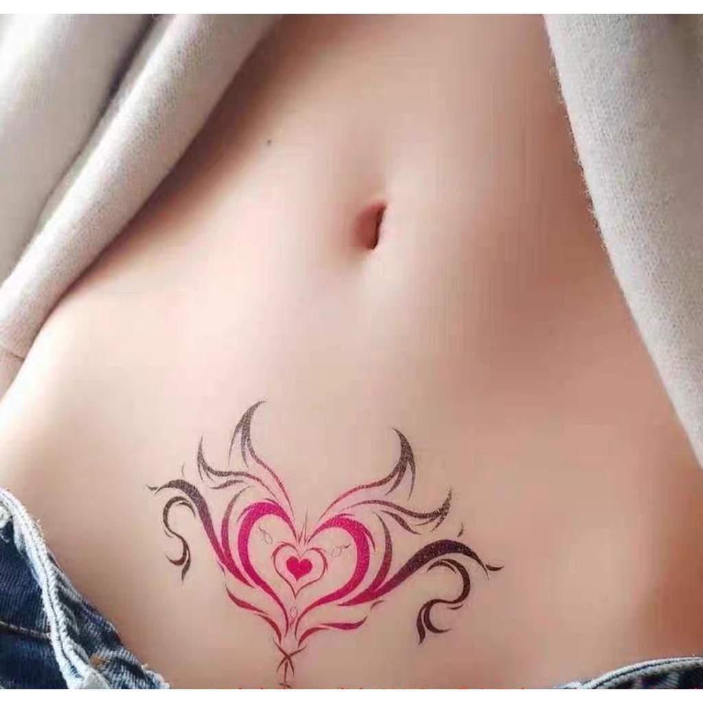 Miếng Dán Hình Xăm Cơ Thể / Đùi / Bụng Dễ Thương Quyến Rũ Cho Nữ