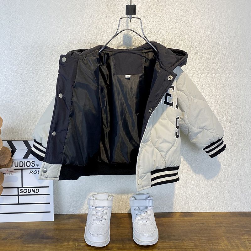 Áo Khoác Thu Đông Dày Dặn Phong Cách Thời Trang Hàn Quốc Mới Cho Bé Trai