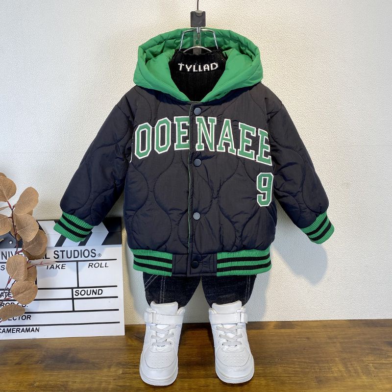 Áo Khoác Thu Đông Dày Dặn Phong Cách Thời Trang Hàn Quốc Mới Cho Bé Trai