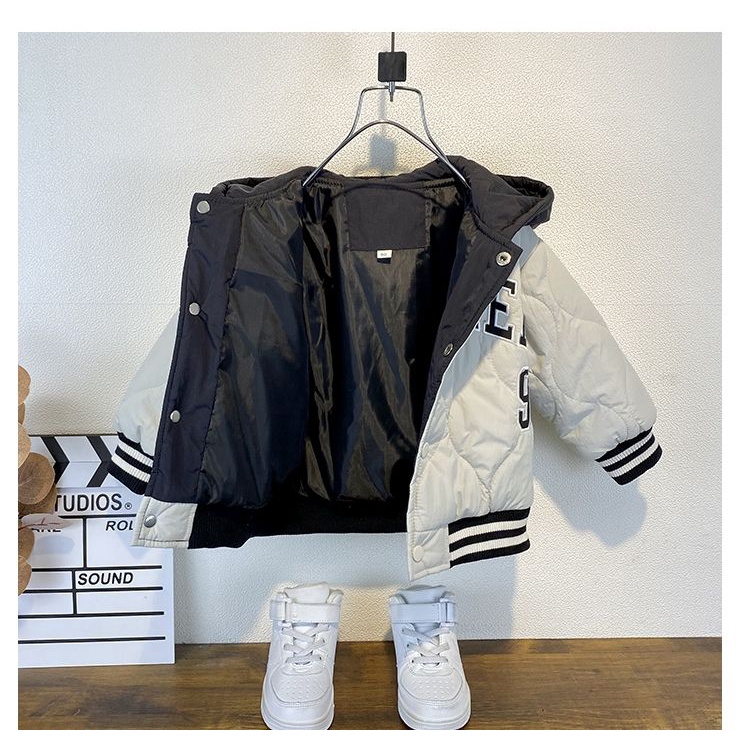 Áo Khoác Thu Đông Dày Dặn Phong Cách Thời Trang Hàn Quốc Mới Cho Bé Trai
