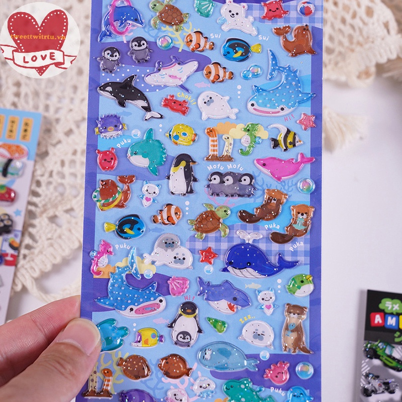 Tri 1 Nhãn Dán Trang Trí Hình Động Vật Hoạt Hình Đáng Yêu vn
