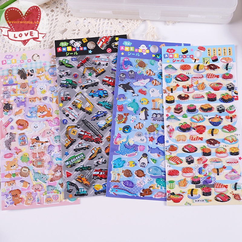 Tri 1 Nhãn Dán Trang Trí Hình Động Vật Hoạt Hình Đáng Yêu vn