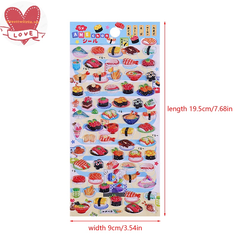 Tri 1 Nhãn Dán Trang Trí Hình Động Vật Hoạt Hình Đáng Yêu vn