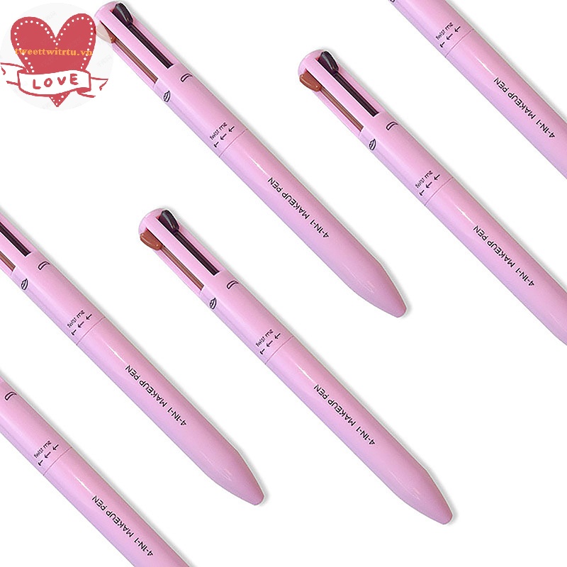 Tri Bút Kẻ Mắt / Môi / Lông Mày 4 Trong 1 Không Thấm Nước Và Mồ Hôi Dễ Lên Màu vn
