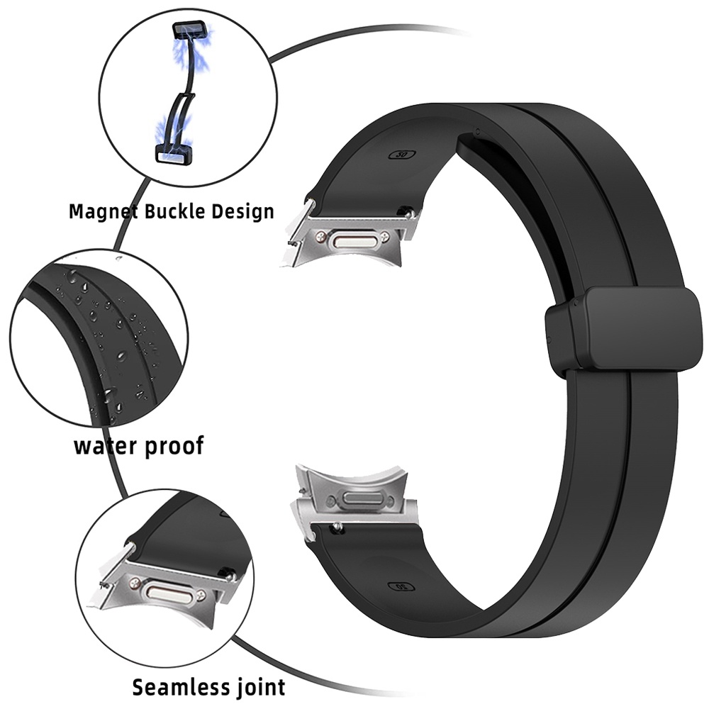 Dây Đeo Thay Thế Bằng Silicon Từ Tính Cho samsung galaxy watch 6classic 47mm 43mm 6 / 5 / 4 40mm 44mm 5pro 45mm