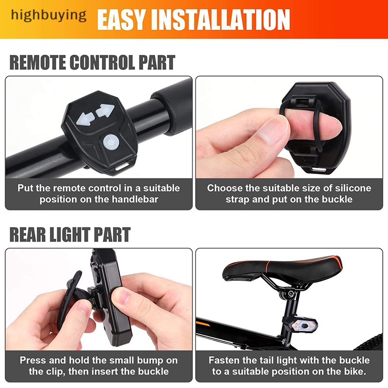 Đèn led Tín Hiệu Thông Minh Không Dây Chất Lượng Cao Gắn Đuôi Xe Đạp Mới