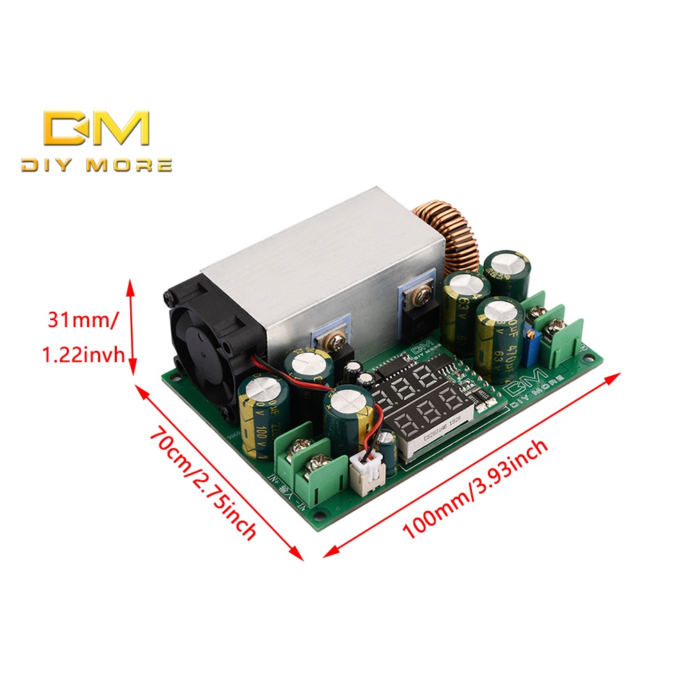 DIYMORE Mô Đun Hạ Áp dc-dc 12V-80v Sang 5v19v21v24v48v 600w Công Suất Cao 25a
