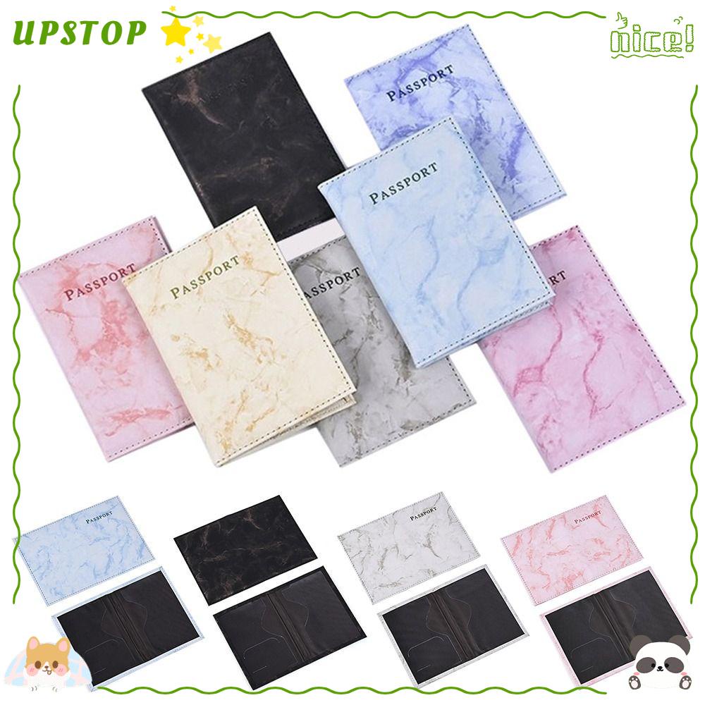 UPSTOPVN Passport Cover New Fashion Unisex Credit Card Holder ID Case Marble Pattern Bag Protector
