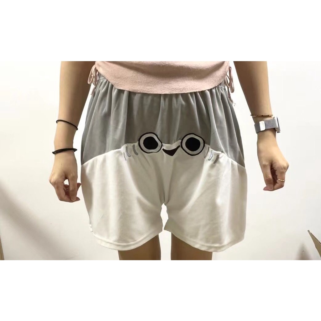 🦈Hàng Có Sẵn🦈Quần Short Pijama Dáng Rộng In Hình Cá Rùa sakaban Dễ Thương Vui Nhộn Cho Cặp Đôi