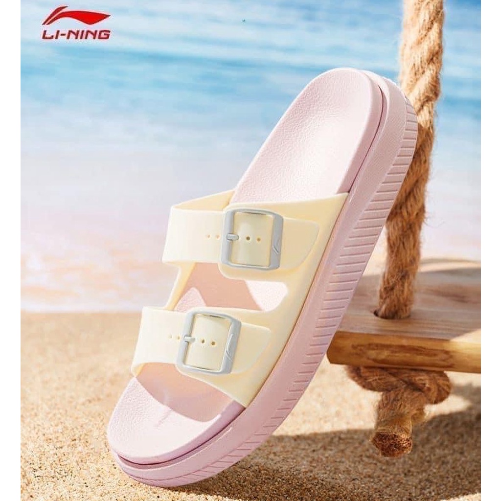 Dép Li.ning Clap hồng  AGAQ06-5 + 6% shopee