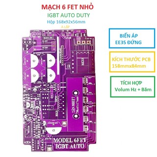 PCB bo mạch kích đ iện 6 fet nhỏ - băm IGBT Auto Duty -điện tử A Lập