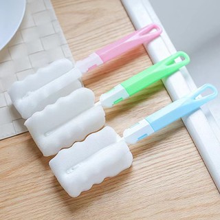 Dụng cụ cọ rửa bình sữa cho bé, cọ rửa bình sữa, cốc chén đầu mút xốp đa năng GARIN