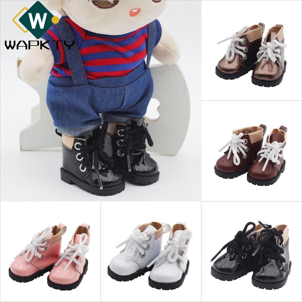 Giày bốt Martin FASHYUNER bằng da mang thường ngày cho búp bê cotton EXO 20cm