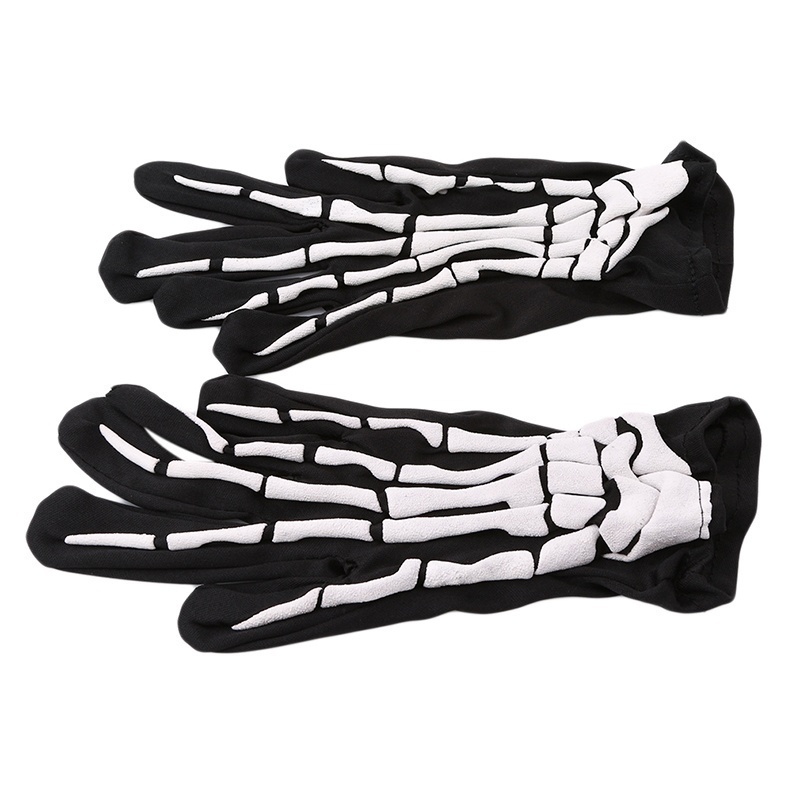 Găng Tay Hình Bộ Xương Đua Xe Phong Cách Gothic Thời Trang
