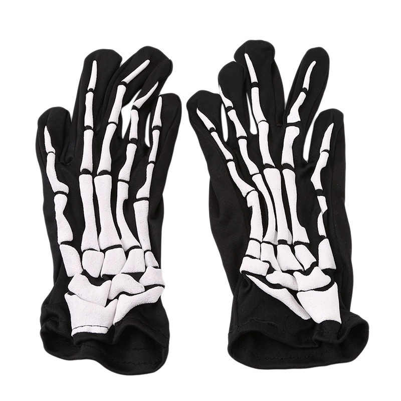 Găng Tay Hình Bộ Xương Đua Xe Phong Cách Gothic Thời Trang